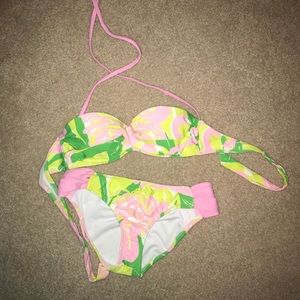 👙LILLY PULITZER PINK GREEN SWIM SUIT👙